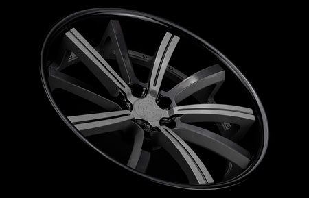 agl17 3-piece forged wheels gloss black arabien grey accent spec2 lip